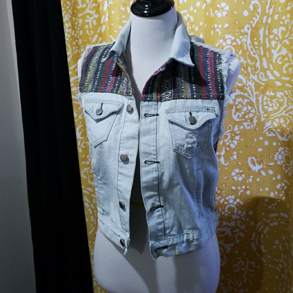 Distressed Tribal Vest